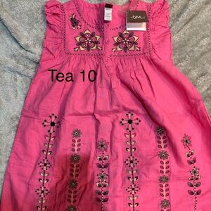 Tea Pink Embroidered Dress 10